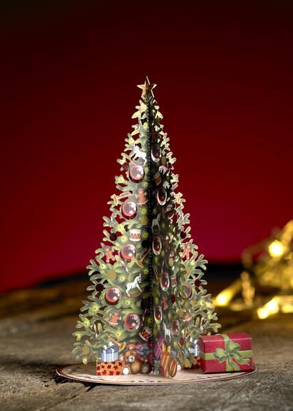 3D Christmas tree greeting card