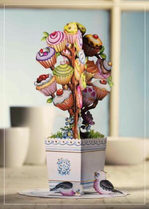 Cup cake tree - greeting card