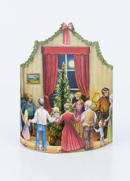 Family Christmas 3D greeting card