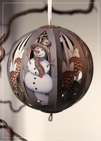 Snowman cone ball - christmas greeting card