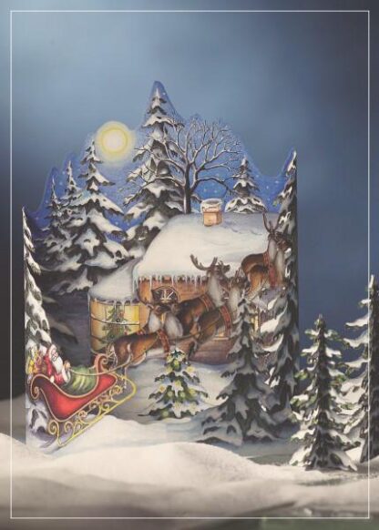 Santa Sleigh - christmas greeting card