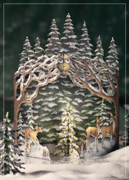 Winter forest - greeting card