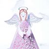 Angel Pink Christmas card